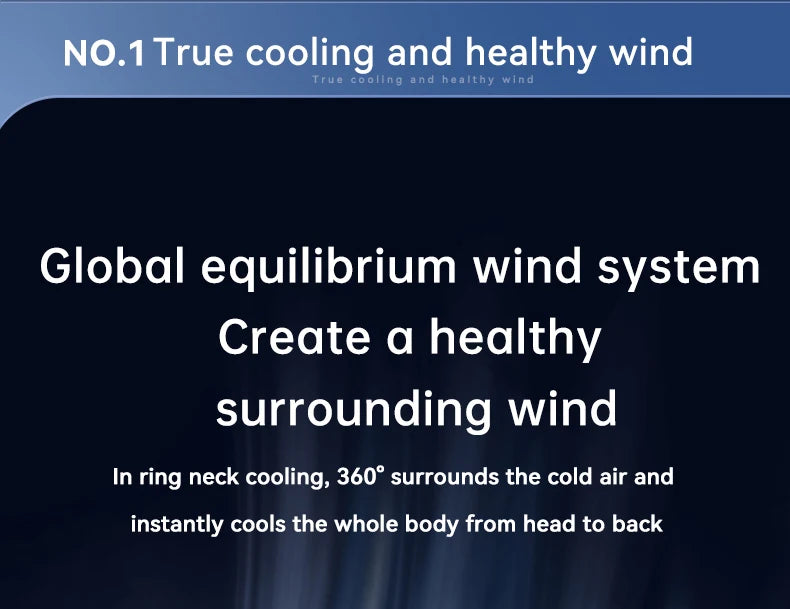 Portable Neck Fans for Outdoors Sports Rechargeable USB Mini Air Conditioner Fan Bladeless Neck-hanging Cooling Fan Air Cooler