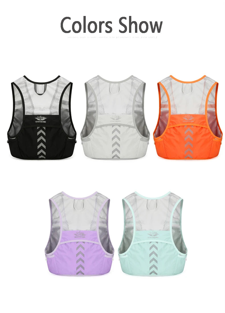 Lightweight Running Backpack Hydration Vest Suitable for Bicycle Men Women Marathon Hiking Ultra-light Portable 2L 500ml Kettles