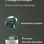 Portable silent mini bladeless electric fan, adjustable 3-speed suspended waist fan, rotating body fan, suitable for outdoor