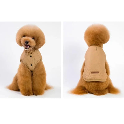 Jacket and Underwear Dog Clothes Autumn and Winter Clothes Small Medium Dog Fleece-lined Thickened Pet Vest Cotton Vest