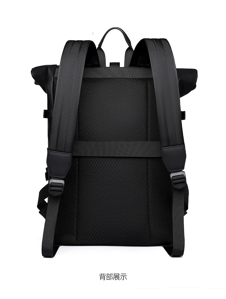 Waterproof Durable Outdoor Backpack Roll Top Fashion Casual Backpack for Hiking Travel Men Women Daily Commute