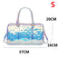 Colorful Bright Travel Bag Summer Women's Beach Handbag Leisure Fitness Swim Gym Bag Clear Jelly Portable Laser Transparent Tote