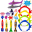 Kids Summer Shark Rocket Throwing Toy Swimming Pool Dive Game Water Fun Games Pool Toys Baby Water Educational Bath Toys Gifts