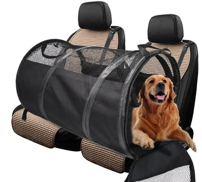 Pet car carrier bag. Foldable car pet mat. Rear seat tent. Breathable and waterproof. Suitable for medium and large-sized dogs