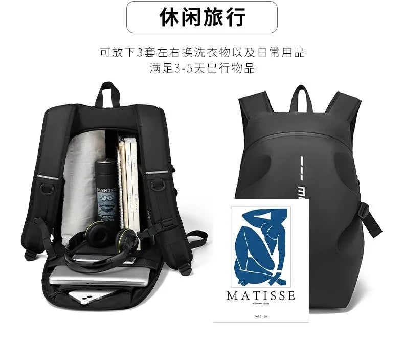 Helmet Backpack for Motorcycle Cycling Large Capacity Waterproof Helmet Storage Bag with Reflective Stripe Hiking Backpack