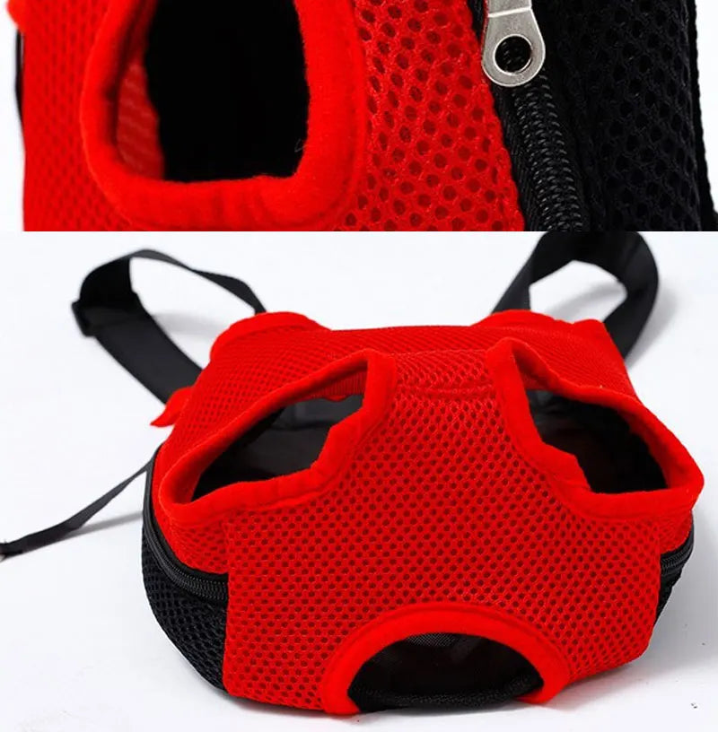 Adjustable Dog Front Carrier Legs Out Dog Breathable Portable Travel Pet Dog Carrier Backpack Mesh Carrier for Dog Cats Outdoor