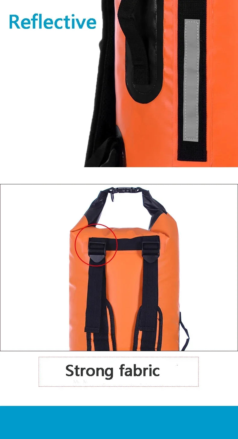 40L Waterproof Outdoor Backpack Dry Swimming Boating Rucksack Storage Pack Roll Top Rafting Kayaking Water Floating Sack