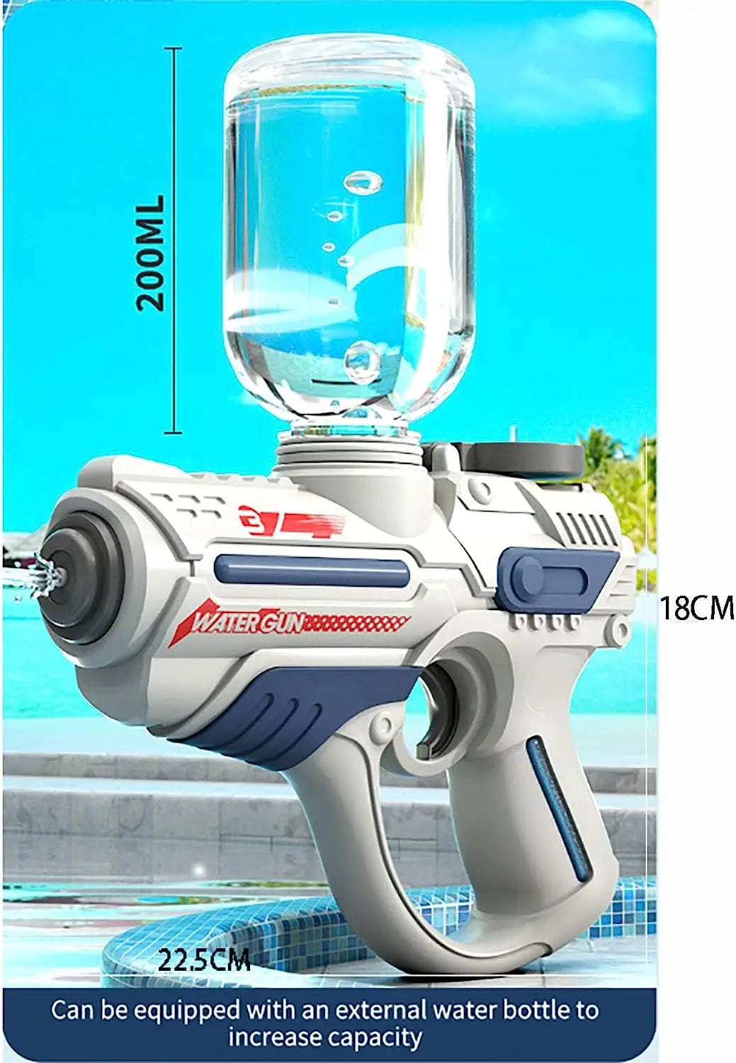 Electric Automatic Water Gun Children High-pressure Outdoor Beach Large-capacity Swimming Pool Summer Toy for Children Boy Gifts
