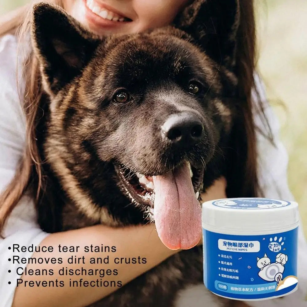 No Irritation Pet Eye Wipes Eyes Tear Stain Remover Ear Cleaning Wipes Pet Wipes Dog Cat Tearmark Wet Wipes