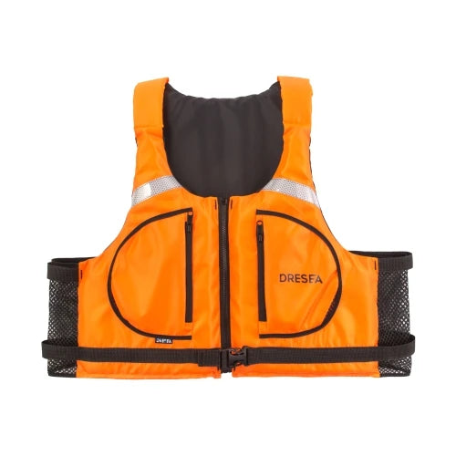 Kayak Life Vest for Men, Zippered Pockets, Reflector Whistle, Fishing Jacket, Buoyancy Aids for Adults, 120 kg