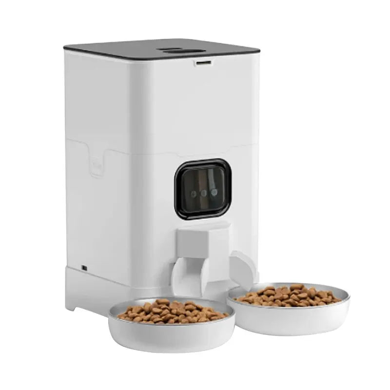 WiFi Smart Pet Feeder - 6L Capacity with Stainless Steel Bowls