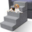 Nonslip High Density Foam Dog Ladders Indoor Home Couch Sofa High Bed Pet Stairs Folding 5-Grades Dog Steps with Removable Cover
