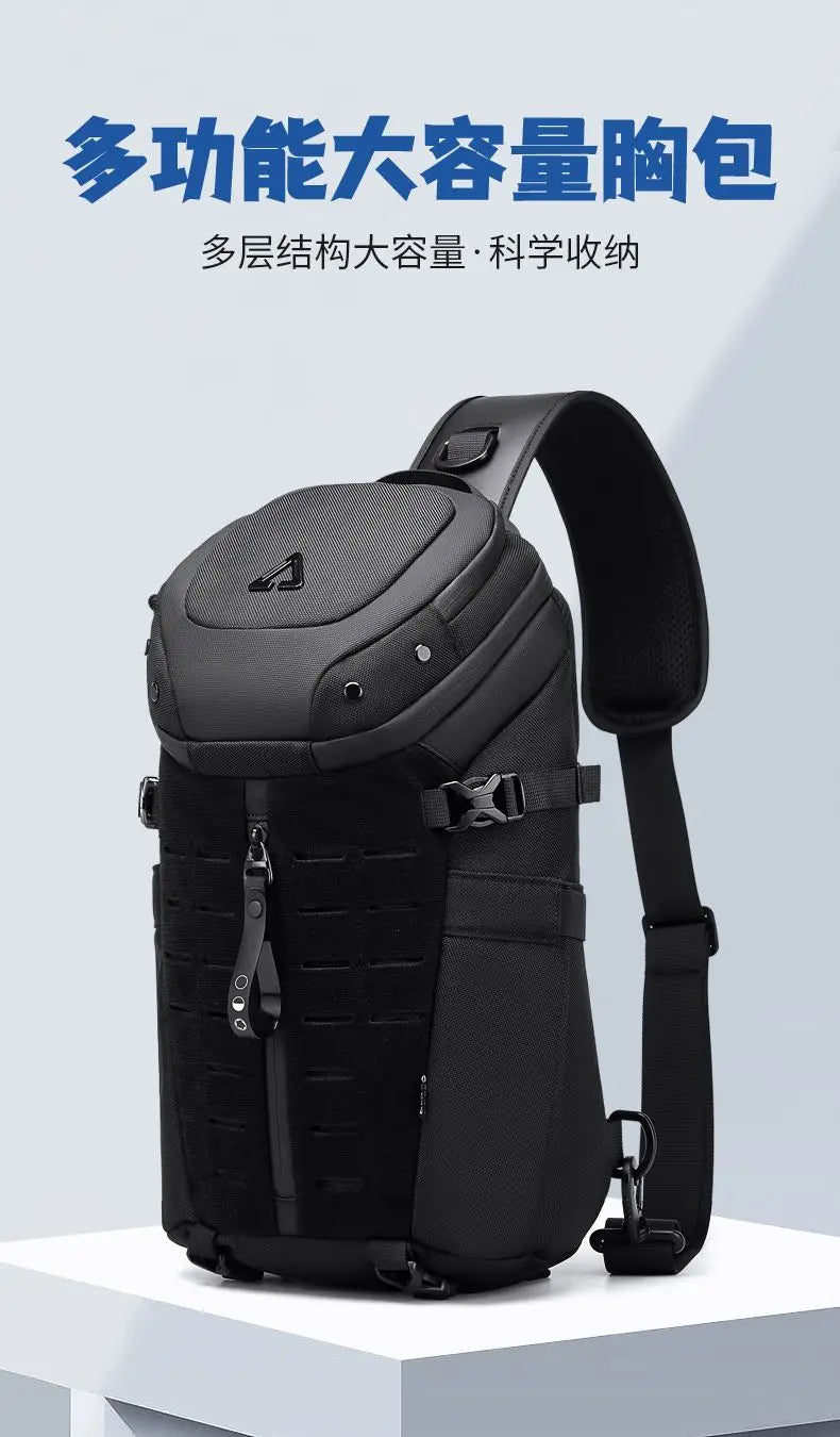 Ozuko Chest Bag Cross bag men Waterproof USB Man Crossbody Bag Anti-Theft Short Travel Messenger Sling Fashion Designer