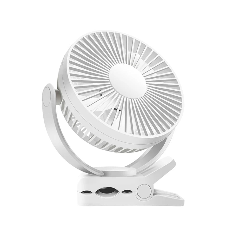 5inch/8inch Rechargeable Battery Operated Clip on Fan, USB & Type-C Charging, 4 Speeds Adjustable Portable Desktop Fan