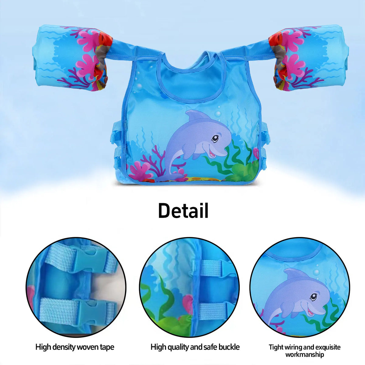 Baby Float Arm Sleeve Cartoon Floating Ring Safe Life Jacket Buoyancy Vest Swim Foam Pool Toys Life Vest Kid Swimming Equipment