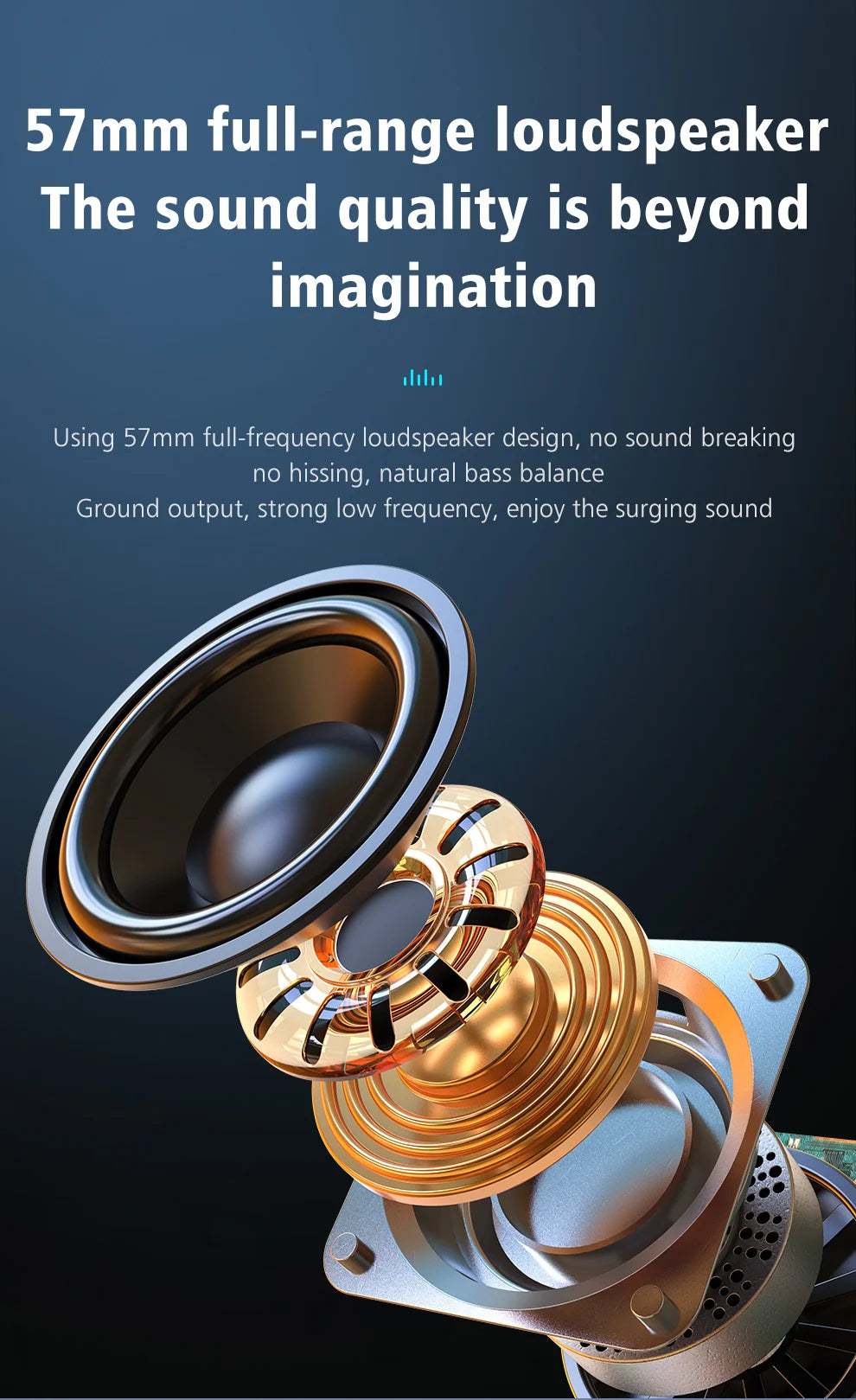 ZEALOT-S53 Portable Bluetooth Speaker 10 hours 10w super loud sound bluetooth speaker IPX6 waterproof for phone TF card USB