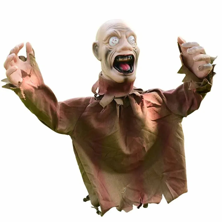 Halloween Horror Decoration To Insert Large Swing Ghost New Voice Control Decoration Scary Props Home Garden Decoration