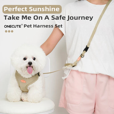 ONECUTE Handsfree Pet Dog Puppy  Harness  with Adjustable Traction Rope  Cat Breathable and Not Tight