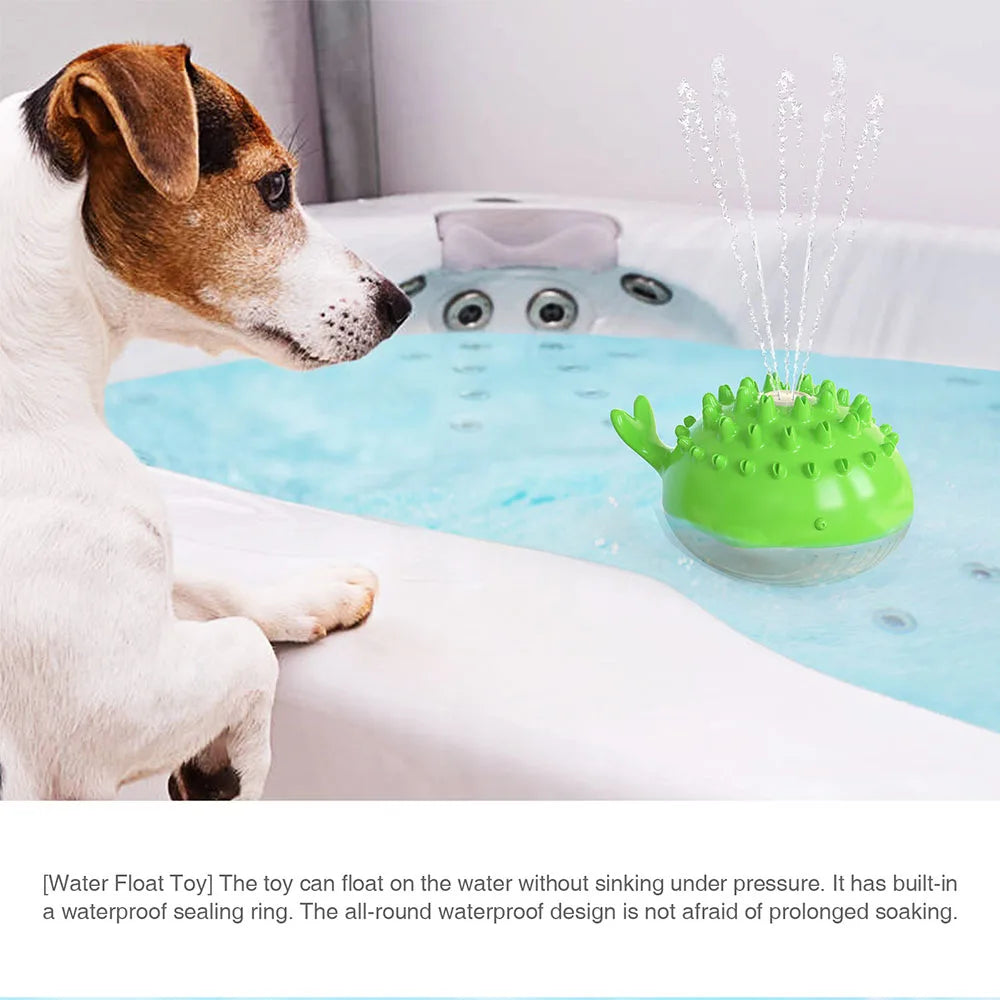 Summer Electric Spray Dog Toys Water Floating Pool Bathtub Pet Bathing Teething Dog Toys Human-Pet Interaction Products