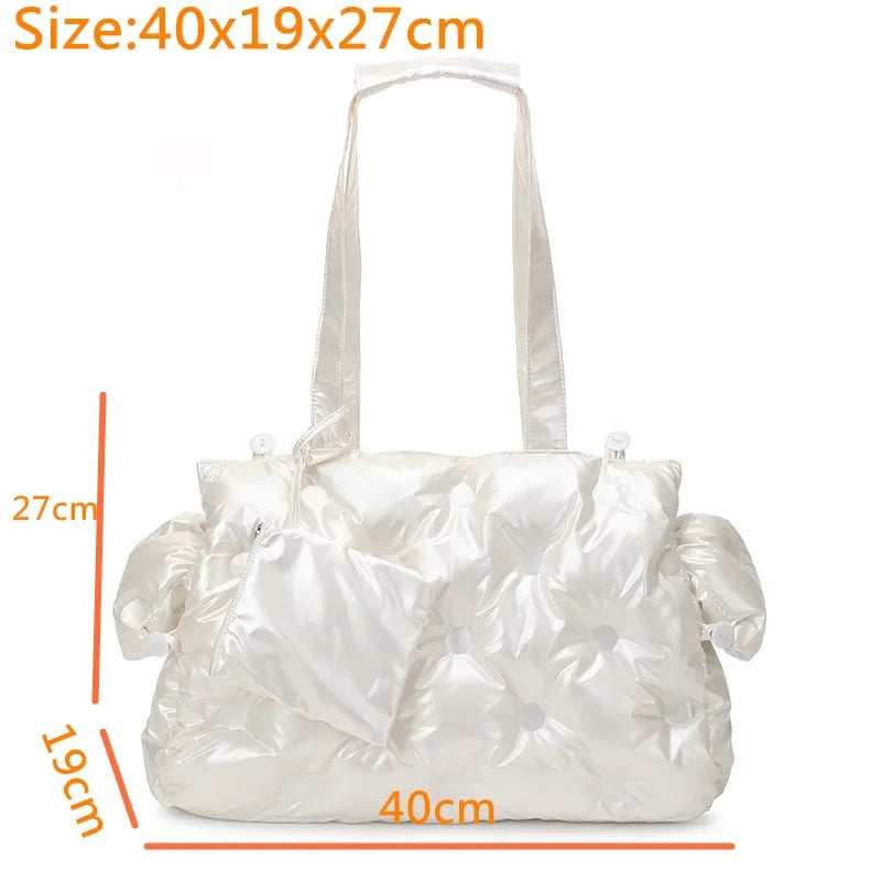 Travel Cat Dog Bag Waterproof Soft and Comfortable Dog Car Seat Cover Single Shoulder Bubble Bag for Pet Dog Cat Easy Travel