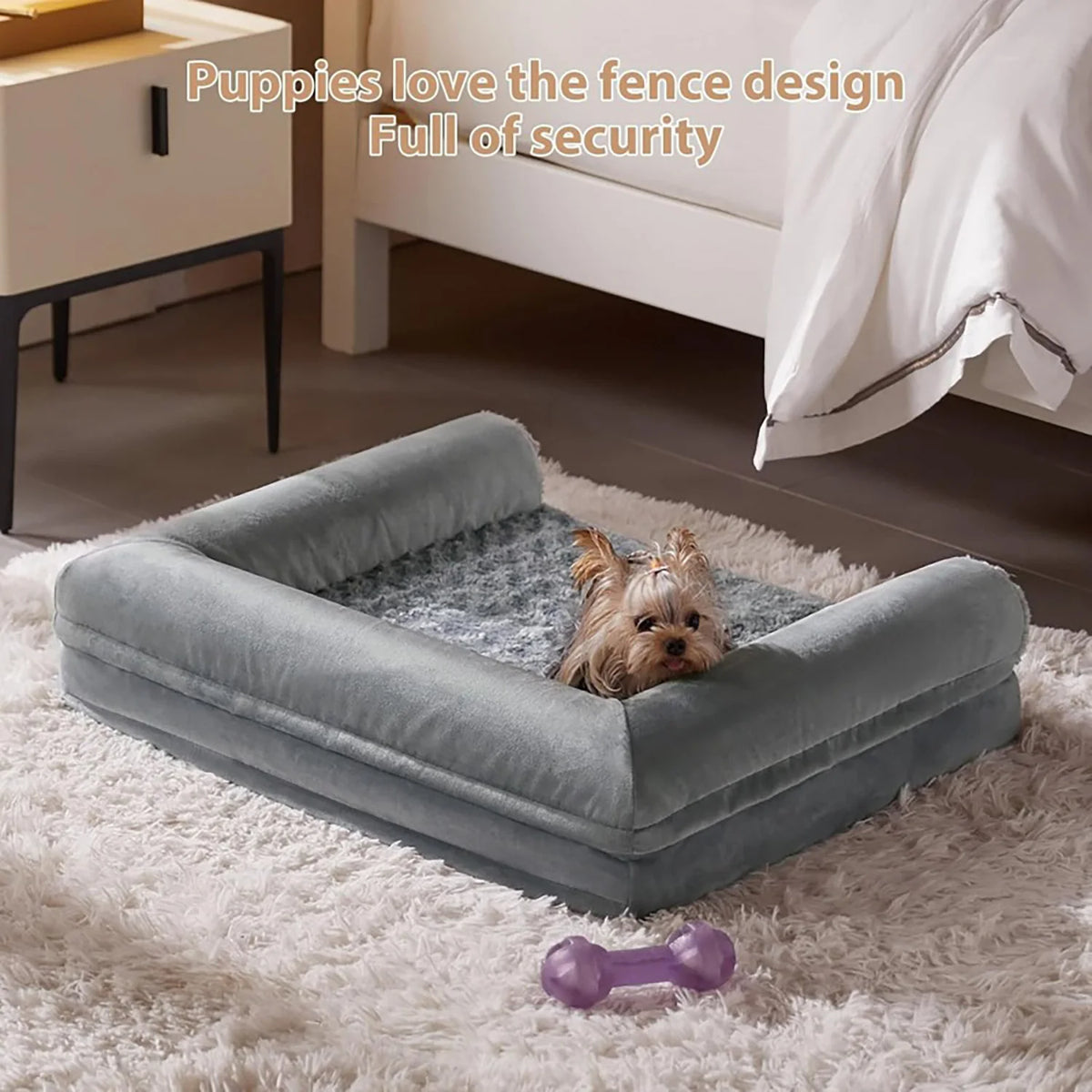 Luxury Dog Bed Memory Foam Mat Dog Accessories Waterproof All Season Universal Machine Washable Bed for Dog Bed Medium Size Dog