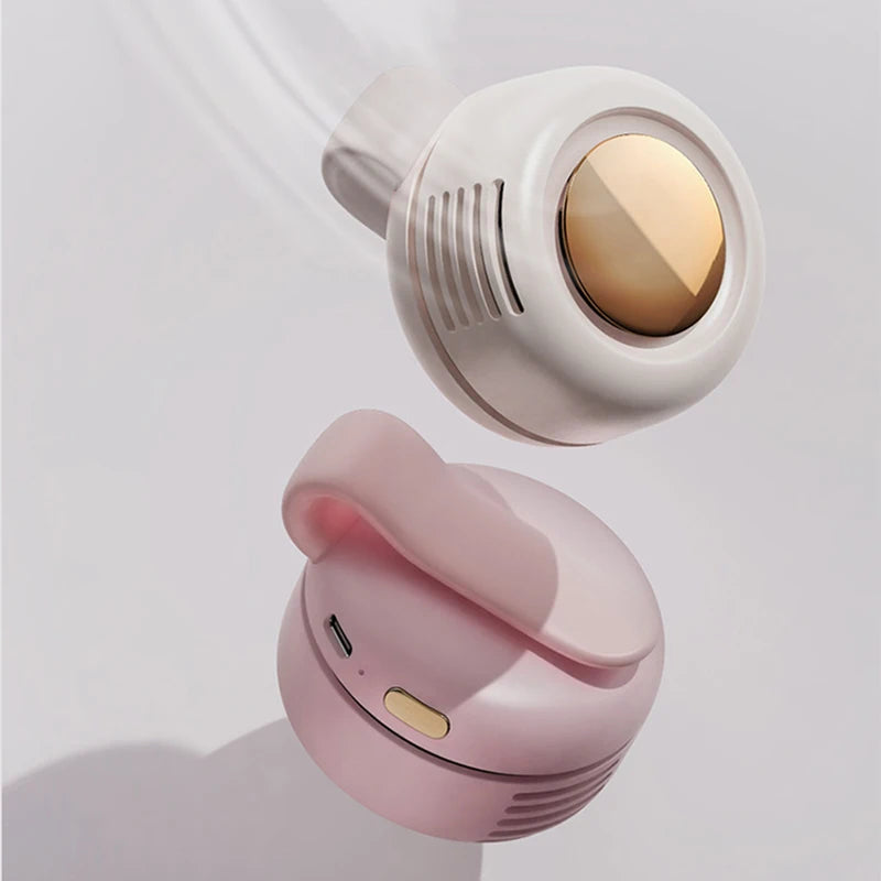 Small Clip Fan Portable Silent Mini Bladeless Electric Fan 3 Speeds Clip-on Usb Charging Fans For Shirt  Whirlwind Waist Clips