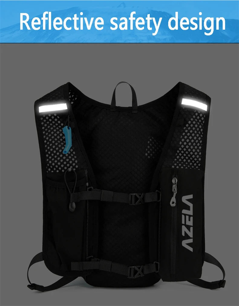 Outdoor Trail Running Ultralight Backpack Hydration Jogging Vest Men Breathable Marathon Bicycle Bag Water Bottle 250ML/1.5L