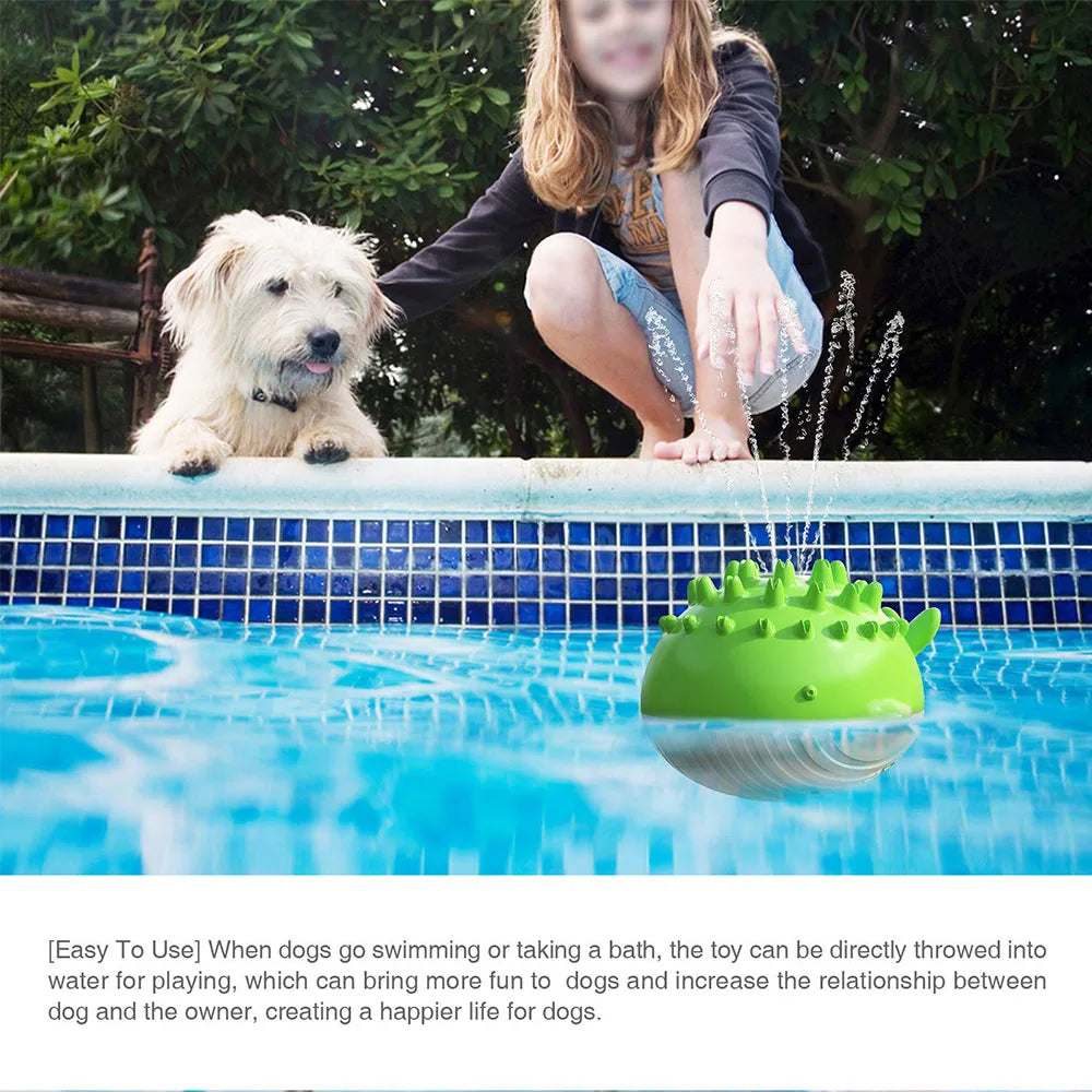 Summer Electric Spray Dog Toys Water Floating Pool Bathtub Pet Bathing Teething Dog Toys Human-Pet Interaction Products