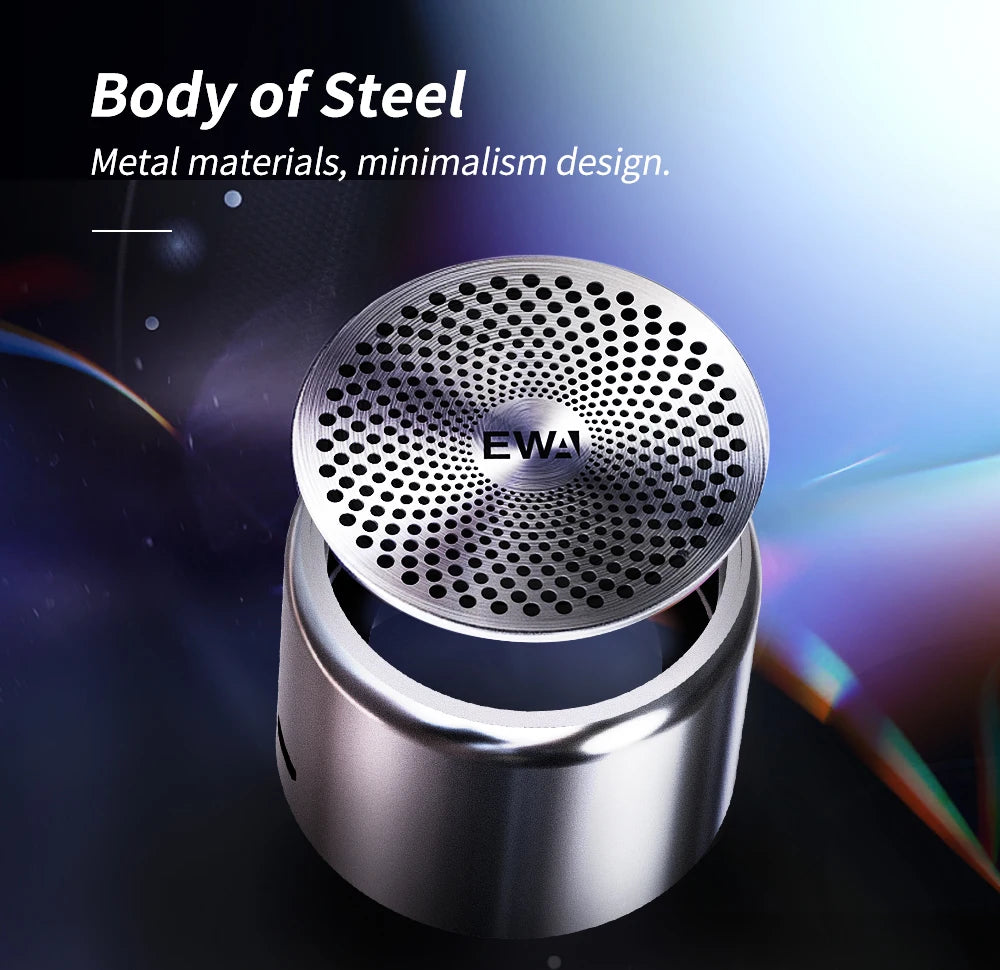 xx9 EWA A106 Pro Mini Bluetooth Speaker with Custom Bass Radiator, IPX7 Waterproof, Super Portable Speakers, Travel Case Packed