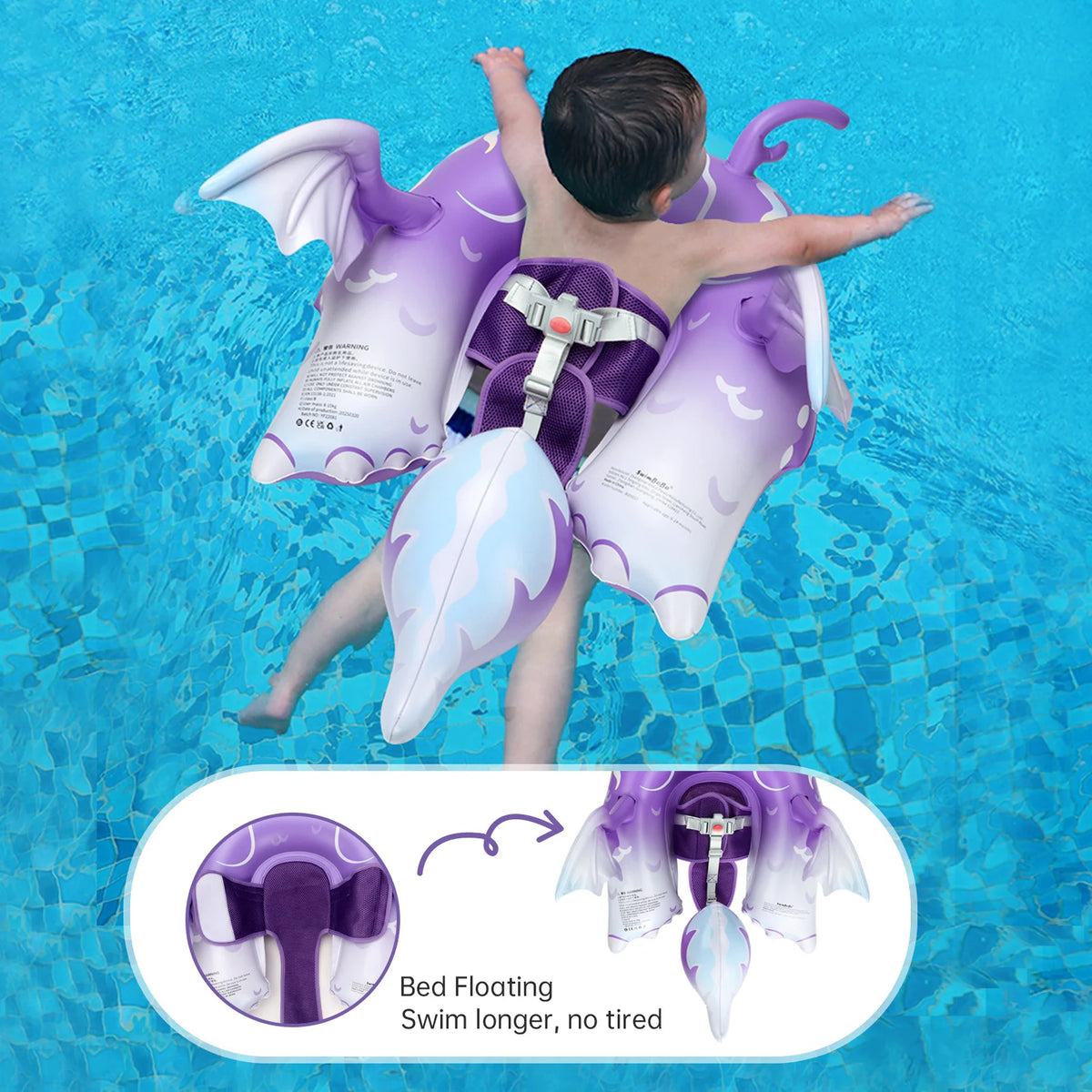 Swimbobo  New Upgrade Cute Cartoon Safety PVC Pool Float Baby Inflatable Swimming Infant Floating Kids Ring Circle Summer Toys