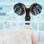 Eary Summer Clip Dual Head Fan 4000mAh 3 Wind Speeds 2 Light Modes USB Rechargeable With 360° Rotatable Desktop Air Cooling Fan
