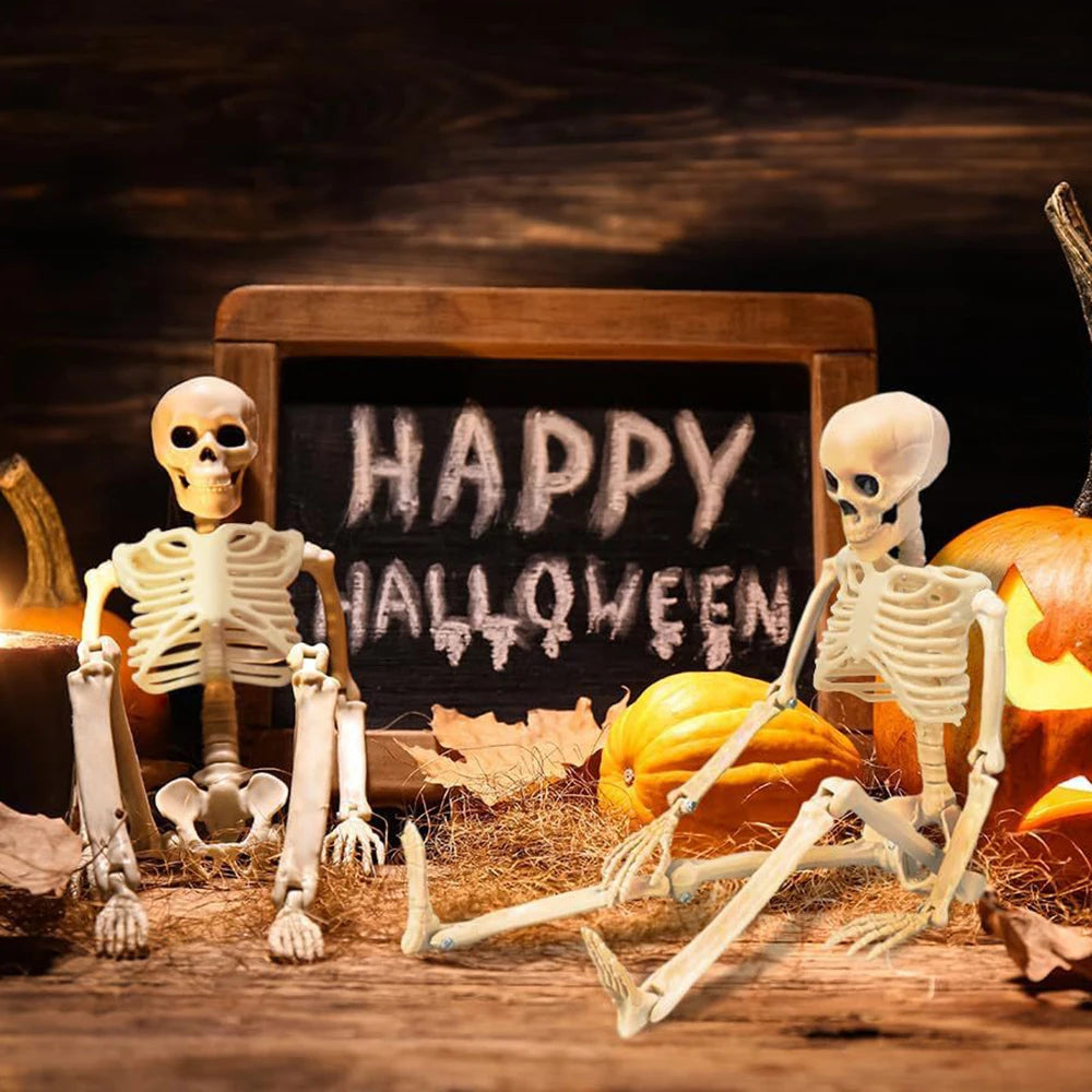 Halloween Decorations Skeleton,3 Foot Posable Human Shape Skeleton,Halloween Fake Bone Horror Decoration