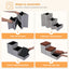 3-Tier Dog Stairs Foldable Pet Stair with Storage Box Adjustable Height Dog Steps for Small Old Dog Cat Non-Slip Pet Ramp Indoor