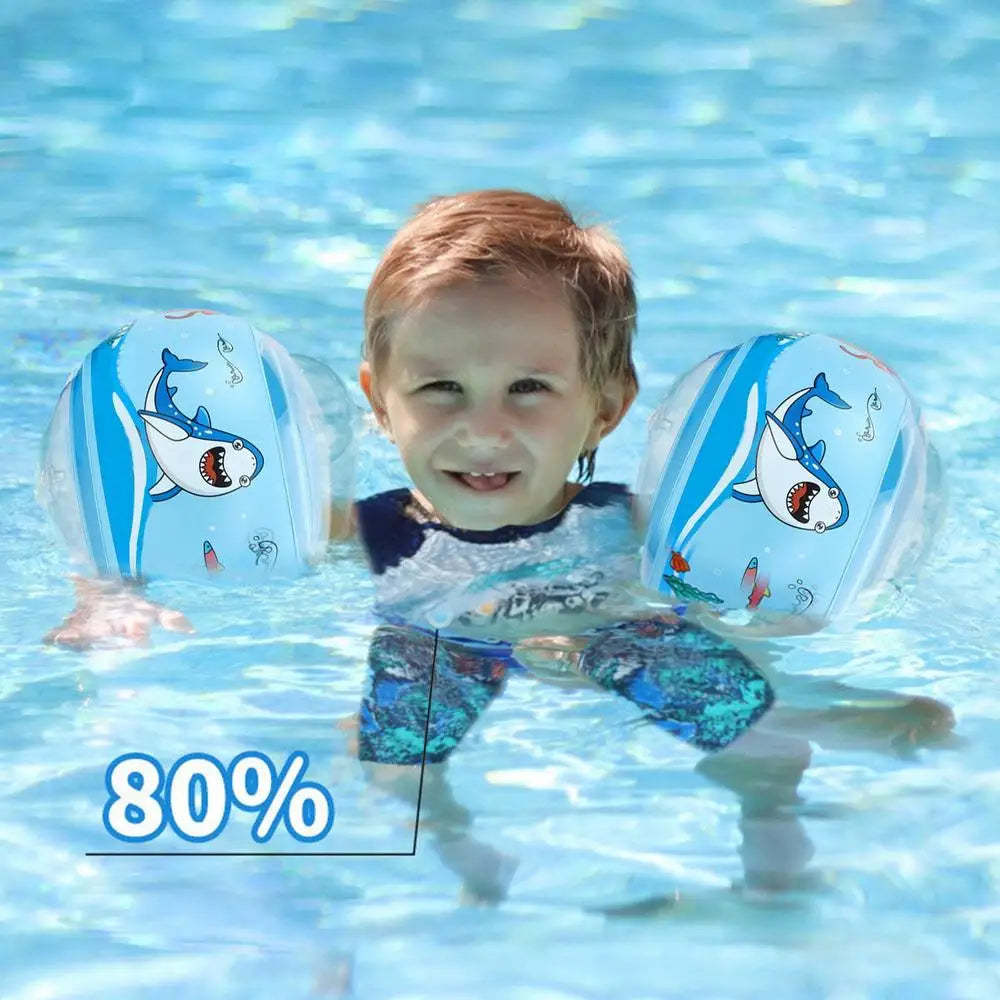 1 pair Swimming Armband Swimming Floatation Armring Pool Floats for Adult Child Water Play Equipment Inflatable Buoys Pool Toy
