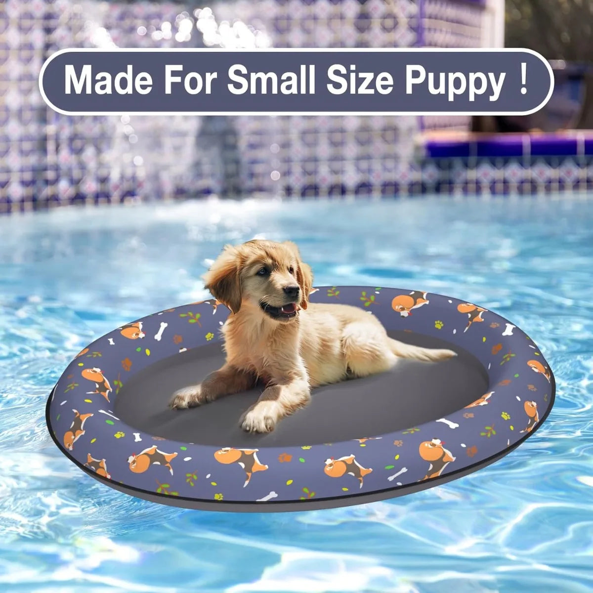 Dog Floating Raft Multi-role Portable Inflatable Pvc Pool Pet Raft for Small Medium Dogs Enjoy Cooling Summer Outdoor Water Toys