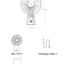 XIAOMI MIJIA Desktop Mobile Fan，Desktop Handheld Two In One，Universal Type-C Charging Port，18.5 - Hour Ultra - Long Battery Life