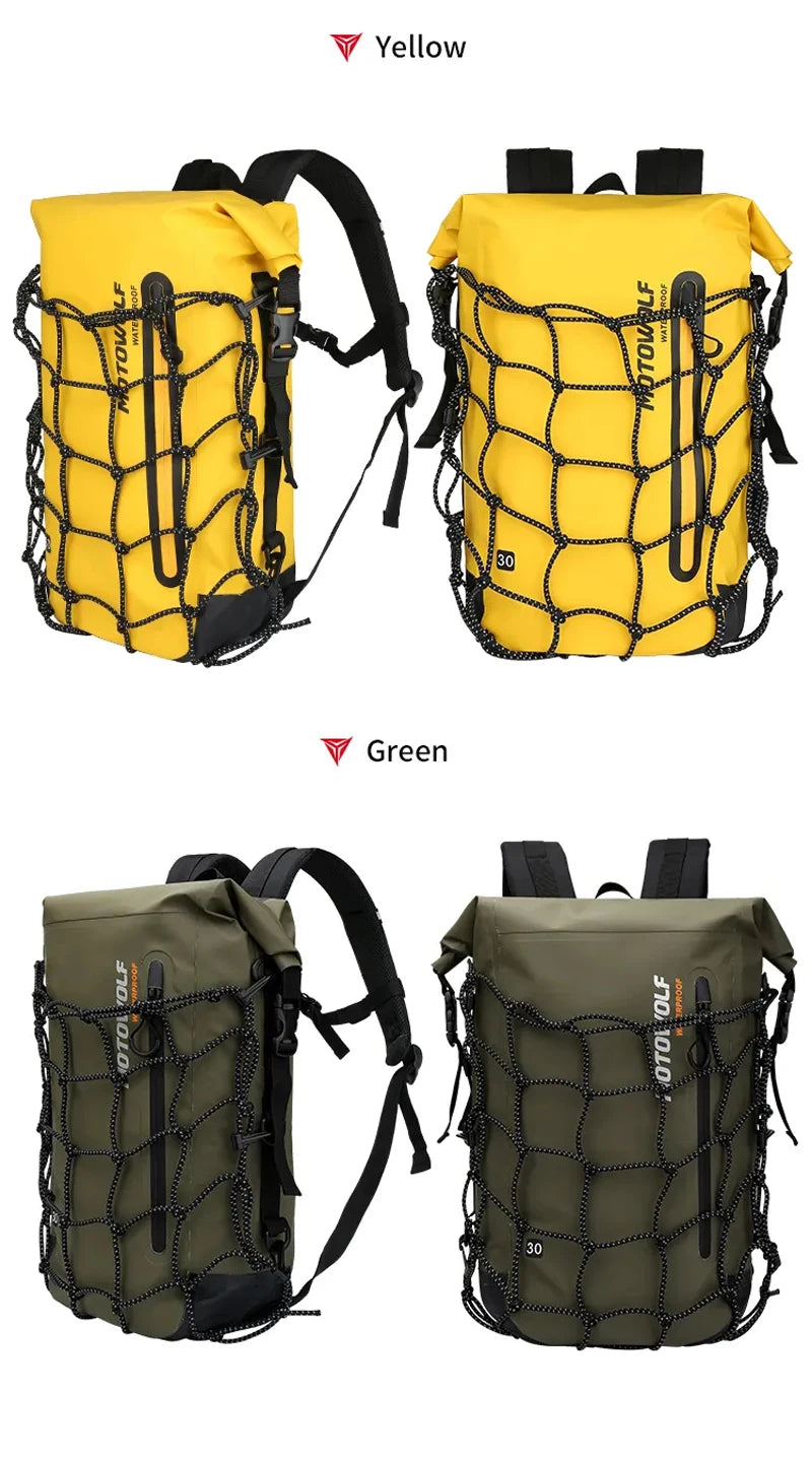 Motorcycle Backpack Men Women Waterproof Bag Full Face Helmet Backpack Rider Bag Reflective Travel Bag Motorcycle Helmet Bags