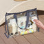 Waterproof Cosmetic Bag Fashionable Summer Storage Shoulder Bag Large Transparent Tote Bag For Women Swimming Beach