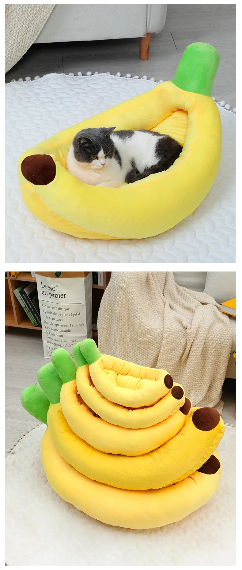 Banana Boat Dog House All Seasons Universal Cat House Summer Removable an d Washable Teddy corgi Bears Small and MediumDog Pet