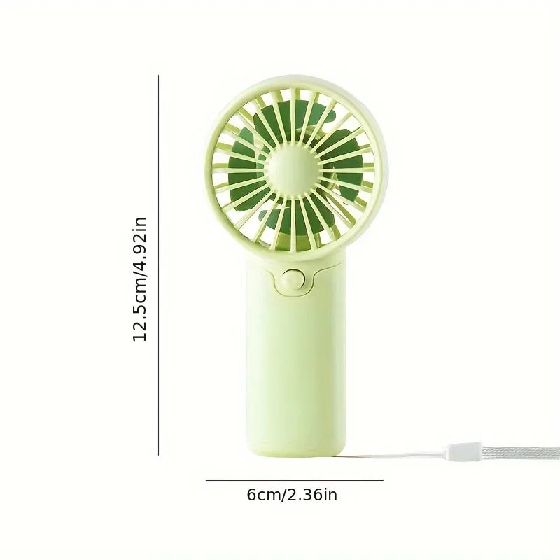 Cute Mini Fan Portable Handheld Fan Lightweight Handy Fan Pocket Low Noise Small Electric Fan for Student Gift Outdoor Fan 2025