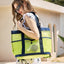 Quick Dry Beach Swimming Shoulder Bag Large Capacity Mesh Wash Bag Multiple Pockets Summer Drawstring Bathing Washing Handbag