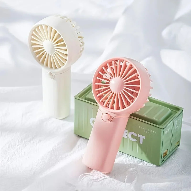 Cute Mini Fan Portable Handheld Fan Lightweight Handy Fan Pocket Low Noise Small Electric Fan for Student Gift Outdoor Fan 2025