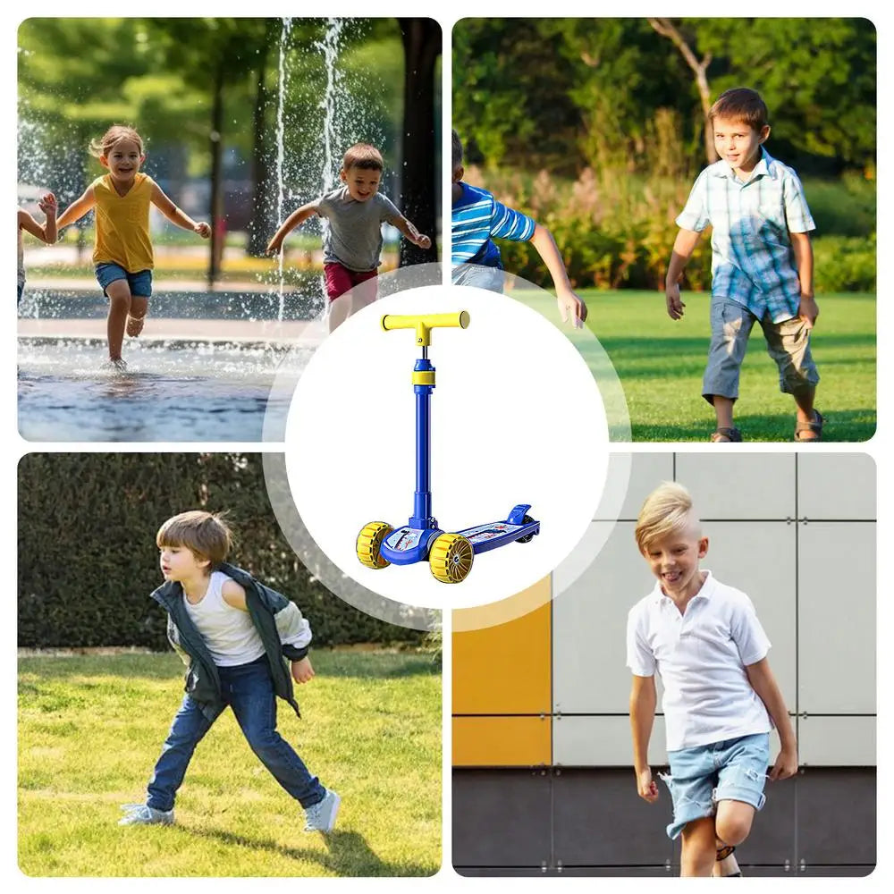 Children Scooter Adjustable Children Kick Scooter Foldable Boys And Girls Aged 2-12 Years Old Outdoor Cycling Scooter For