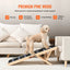 SucceBuy Dog Ramp Folding Ladder Anti-slip High Adjustable Wooden Pet Ramp Removable for Small Old Dog Climbing Stairs Sofa Car