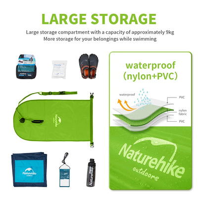 Naturehike Inflatable Open Swimming Buoy Tow Float Dry Bag Double Air Bag Swimming Bag Beach Water Sports Storage Dry Bag