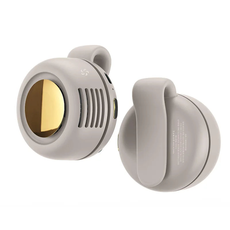 Small Clip Fan Portable Silent Mini Bladeless Electric Fan 3 Speeds Clip-on Usb Charging Fans For Shirt  Whirlwind Waist Clips