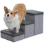 3-Tier Dog Stairs Foldable Pet Stair with Storage Box Adjustable Height Dog Steps for Small Old Dog Cat Non-Slip Pet Ramp Indoor