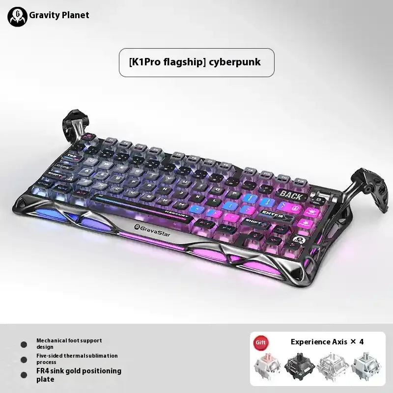 Gravity Planet Cocoon Breaking 75k1pro Mechanical Keyboard Competition Blog Manufacturing Aluminum Alloy Wireless Gaming Mouse