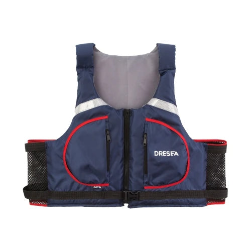 Kayak Life Vest for Men, Zippered Pockets, Reflector Whistle, Fishing Jacket, Buoyancy Aids for Adults, 120 kg