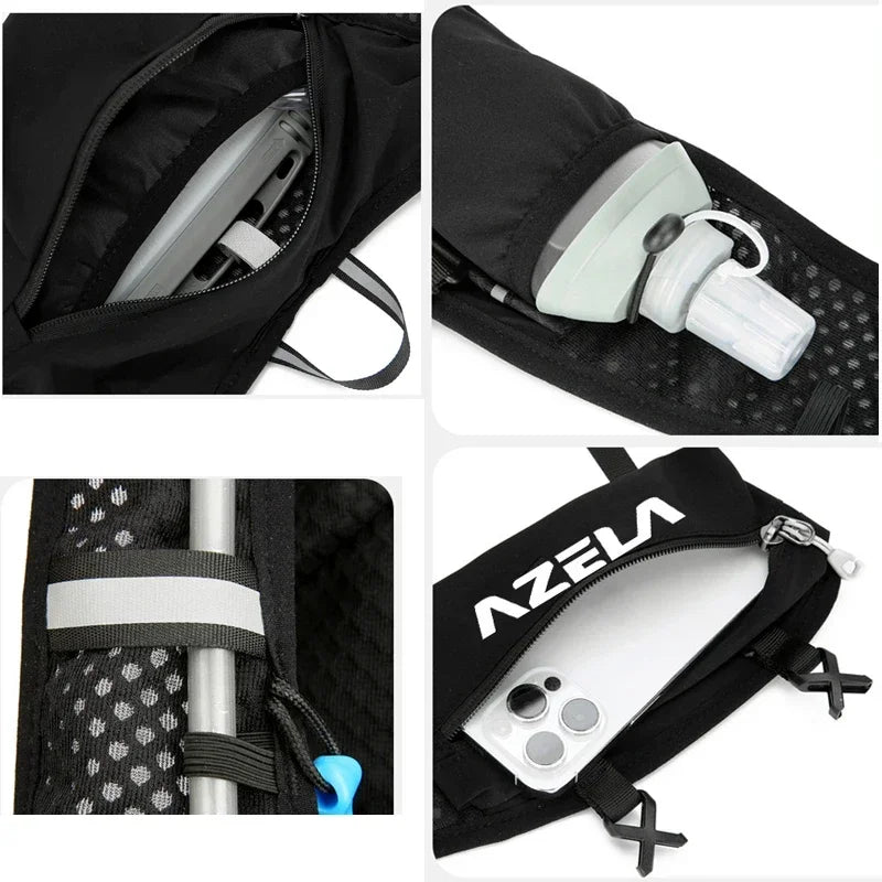 Outdoor Trail Running Ultralight Backpack Hydration Jogging Vest Men Breathable Marathon Bicycle Bag Water Bottle 250ML/1.5L
